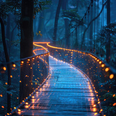 A bridge made of light, spanning physical distances instantly