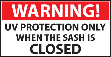 Uv protected glass cover sign vector.eps