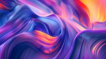 Fototapeta premium Abstract background. Colorful twisted shapes in motion. Digital art for posters, flyers, banner backgrounds, and design elements. Soft textures on an red and blue color background.