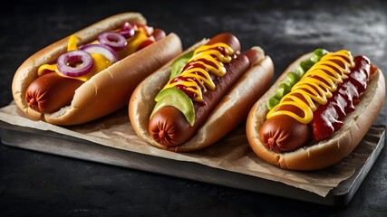 Delicious hot dog set, remove the