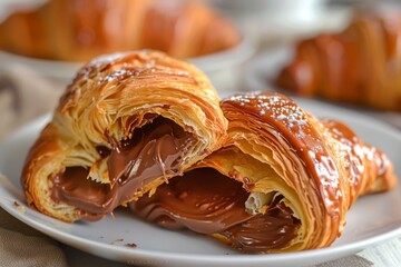 croissant filled with creamy Nutella