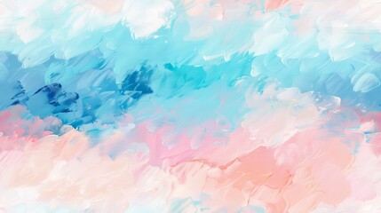 Fototapeta na wymiar Abstract seamless art illustration of pastel blue and pink brush strokes in abstract painting, ideal for modern art themes or chic backgrounds.