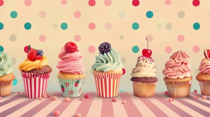  Whimsical Cupcakes and Ice Cream Delights Display