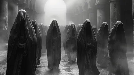 Fotobehang satan and his worshipers © Aliaksei