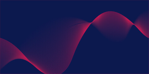 Elegant line art on gradient background abstract line. Shiny wave line background. 