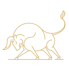 Gold Taurus astrological sign design element