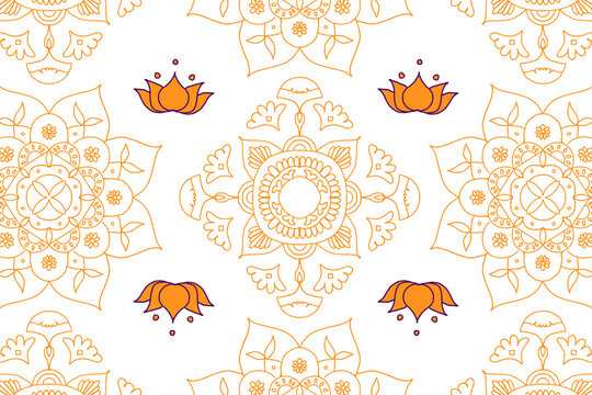 Png Indian mandala pattern transparent