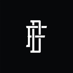 initial letter FD logo design vector. initial FD design vector template