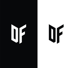 initial letter DF Logo design vector illustration