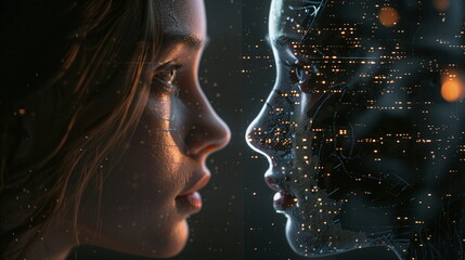 Symbol picture for artificial intelligence and digital twins