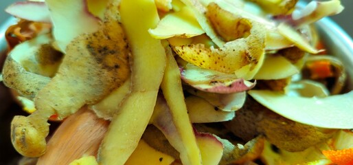 Potato Peelings from Peeling Potatoes