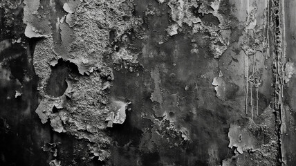 Black and white photo of black grunge background. Dark retro and rough wall background. - obrazy, fototapety, plakaty