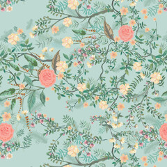Textile and digital seamless pattern design