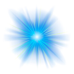 PNG blue sunburst transparent design element