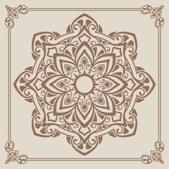 mandala ornament, round decorative design