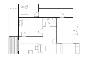 Png floor plan layout blueprint  transparent