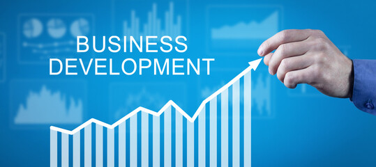 Business Development concept with a growth graph. Strategy. Growth - 789912267