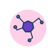 Oil molecule line icon. Octane value, deposit, crude outline sign. Oil and gas industry concept. Vector illustration symbol element for web design and apps