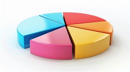 Pie chart illustrating allocation of funds across departments - obrazy, fototapety, plakaty
