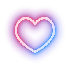 Png Social media heart icon like impression in pink neon style