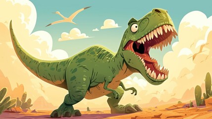Exciting cartoon Visualization of a T Rex Let the Fun Begin