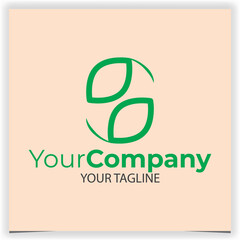 Vector leaves logo design template