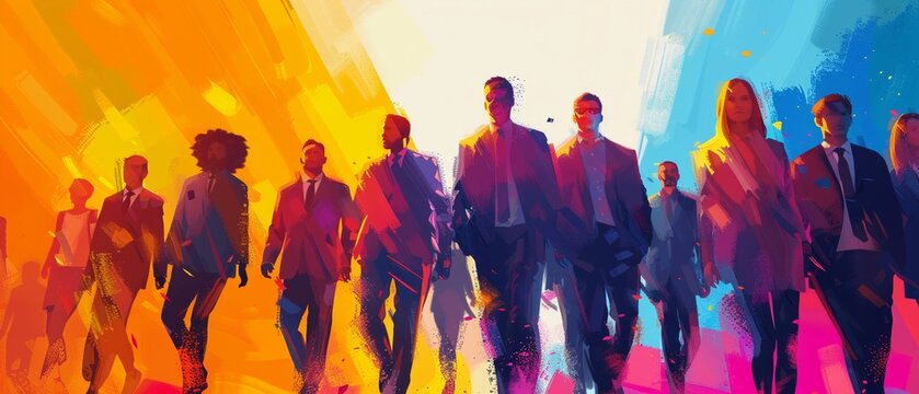 A group of successful individuals coming together for a common purpose