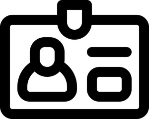 id card icon. vector line icon for your website, mobile, presentation, and logo design.
