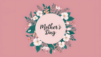 Minimalist Mothers Day Floral Bunch Background 
, Mothers Day Background, Mothers Day