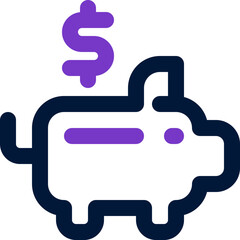 Fototapeta premium piggy bank icon. vector dual tone icon for your website, mobile, presentation, and logo design.