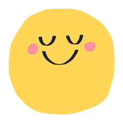 PNG blushed face sticker cute doodle icon
