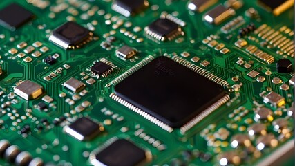 Obraz premium close up of computer circuit board