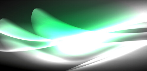 A pattern of electric blue and white petals create a visual effect on a dark background, resembling a terrestrial plant in liquid form. The graphics mimic water and gas elements