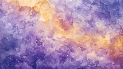 Abstract purple, orange and blue watercolor background - obrazy, fototapety, plakaty