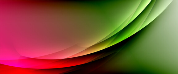 a red , green and white abstract background with a swirl . High quality