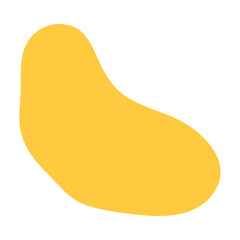 Png yellow irregular shape design element