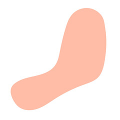 Png beige irregular shape design element