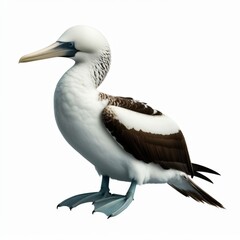 Image of isolated boobie bird against pure white background, ideal for presentations

