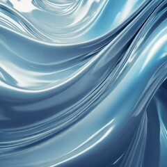 Fototapeta premium abstract blue background.abstract holographic wavy light blue metallic liquid background, characterized by fluid waves of shimmering metal. The interplay of light and shadow creates a sense of depth a