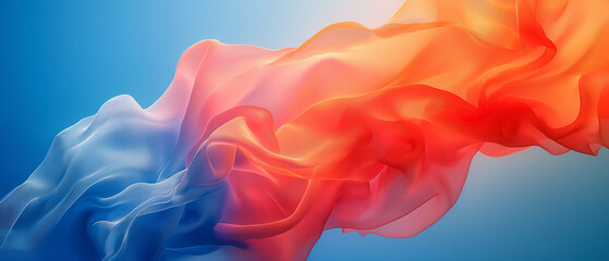 background, copy space, visual impact style, hyper clear, gradient Tangerine Color and Cornflower Blue scheme