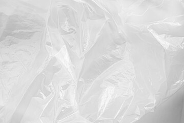 Plastic White Bag Wrap Film Grunge Overlay Effect Background Mockup Foil Pack Design Wrnkle Abstract Grey Texture Pattern Element Clear Polyethylene Wrapper Pattern Material Layer Surface Template.