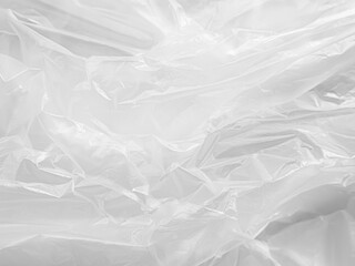 Plastic White Bag Wrap Film Grunge Overlay Effect Background Mockup Foil Pack Design Wrnkle...