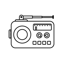 Radio icon vector. Radio wave illustration sign. Music symbol or logo.