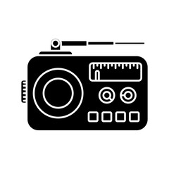 Radio icon vector. Radio wave illustration sign. Music symbol or logo.