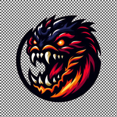 head lion in vector style. menacing creature suitable for a logo esport gaming or T Shirt editable design available in PNG