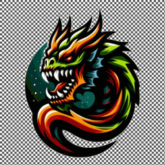 Vector Dragon Ideal for Esports, Gaming, or T-Shirt Logos