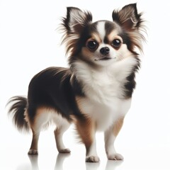 Image of isolated chihuahua against pure white background, ideal for presentations
