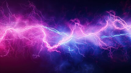 An electric storm of abstract digital particles simulating a disruption in digital communication with sparks and static noise elements