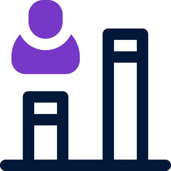 job promotion icon. vector dual tone icon for your website, mobile, presentation, and logo design.