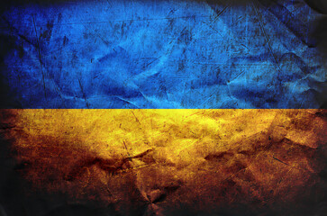 Flag of Ukraine retro background texture